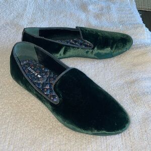Birdies -The Starling Flat -Forest Green Suede
